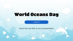 Modello di presentazione gratuito per la Giornata mondiale degli oceani: tema di diapositive di Google e modello di PowerPoint