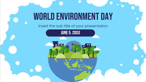 قالب عرض تقديمي مجاني ليوم البيئة العالمي السعيد - موضوع شرائح Google ونموذج PowerPoint