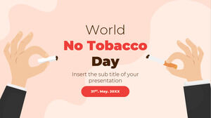 قالب عرض تقديمي خالٍ من اليوم العالمي للامتناع عن التدخين - موضوع شرائح Google ونموذج PowerPoint