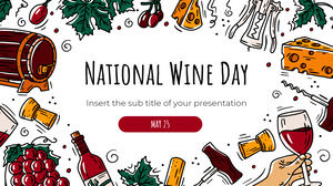 Modello di presentazione gratuito per la Giornata nazionale del vino: tema di Presentazioni Google e modello PowerPoint