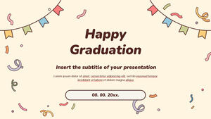 Happy Graduation Kostenlose Präsentationsvorlage – Google Slides-Design und PowerPoint-Vorlage