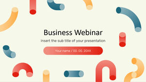 Szablon bezpłatnej prezentacji biznesowego seminarium internetowego — motyw Prezentacji Google i szablon programu PowerPoint
