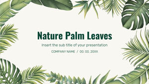 自然棕榈叶免费演示模板 - Google 幻灯片主题和 PowerPoint 模板