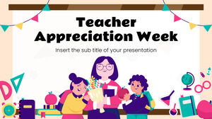 Szablon bezpłatnej prezentacji tygodnia uznania dla nauczycieli — motyw Prezentacji Google i szablon programu PowerPoint