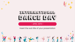 Modello di presentazione gratuito per la Giornata internazionale della danza: tema di diapositive di Google e modello di PowerPoint