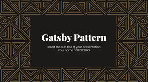 Kostenlose Gatsby-Muster-Präsentationsvorlage – Google Slides-Design und PowerPoint-Vorlage