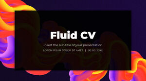 Modello di presentazione gratuito CV fluido - Tema di diapositive di Google e modello di PowerPoint