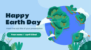 Modello di presentazione gratuito Happy Earth Day - Tema di Presentazioni Google e modello PowerPoint