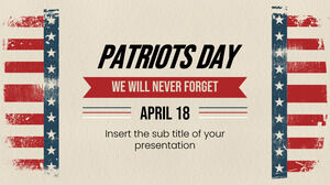 Szablon bezpłatnej prezentacji z okazji Dnia Patriotów — motyw prezentacji Google i szablon programu PowerPoint