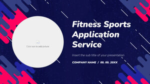 Fitness Sports Application Service Kostenlose Präsentationsvorlage – Google Slides-Design und PowerPoint-Vorlage