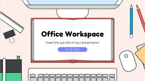 قالب عرض تقديمي مجاني من Office Workspace - سمة Google Slides و PowerPoint Template