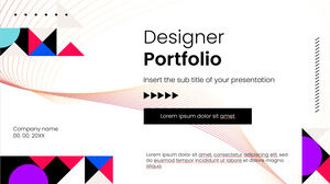 Darmowy szablon prezentacji portfolio projektanta — motyw Prezentacji Google i szablon programu PowerPoint