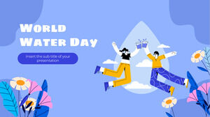 Diseño de presentación gratuita del Día Mundial del Agua para el tema de Google Slides y la plantilla de PowerPoint