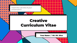 Creative Curriculum Vitae Бесплатная тема для презентации