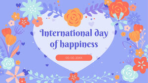 Día internacional de la felicidad Tema de presentación gratuito