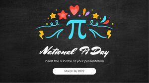 Design de apresentação gratuita do Dia Nacional do Pi para o tema do Google Slides e modelo do PowerPoint