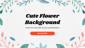 Cute Flower Background Free Presentation Design for Google Slides theme and PowerPoint Template