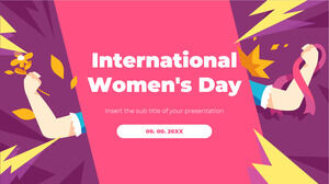 Międzynarodowy Dzień Kobiet Bezpłatny projekt prezentacji dla motywu Prezentacji Google i szablonu PowerPoint