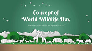 Concepto de diseño de presentación gratuita del Día Mundial de la Vida Silvestre para el tema de Google Slides y la plantilla de PowerPoint