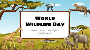การออกแบบการนำเสนอวันสัตว์ป่าโลกฟรีสำหรับธีม Google Slides และเทมเพลต PowerPoint