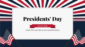 Design di presentazione gratuito per il giorno dei presidenti per il tema Presentazioni Google e modello PowerPoint