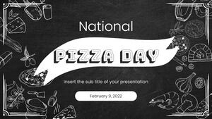 Diseño de presentación gratuita del Día nacional de la pizza para el tema de Google Slides y la plantilla de PowerPoint