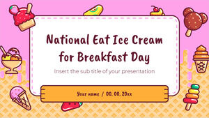 National Eat Ice Cream for Breakfast Day Conception de présentation gratuite pour le thème Google Slides et le modèle PowerPoint
