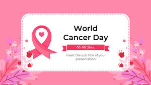 Conception de présentation gratuite de la Journée mondiale contre le cancer pour le thème Google Slides et le modèle PowerPoint