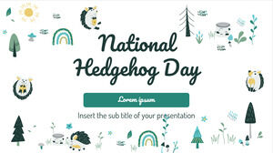 National Hedgehog Day Design di presentazione gratuito per il tema Presentazioni Google e modello PowerPoint