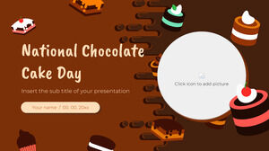 Google幻燈片主題和PowerPoint模板的全國巧克力蛋糕日免費演示設計