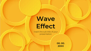 Wave Effect Design di presentazione gratuito per il tema di Presentazioni Google e il modello di PowerPoint