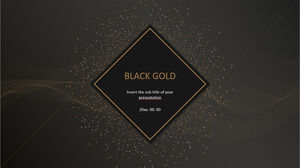 Design de apresentação grátis Black Gold para o tema do Google Slides e modelo do PowerPoint