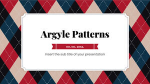 Design de prezentare pentru Ziua Națională Argyle pentru tema Google Slides și șablon PowerPoint
