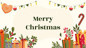 Merry Christmas free presentation design for Google Slides theme and PowerPoint template