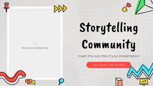 Comunidade de contação de histórias Modelo gratuito de PowerPoint e tema do Google Slides