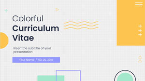 Șablon PowerPoint gratuit pentru CV colorat și temă Google Slides