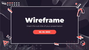 Modelo Wireframe grátis para PowerPoint e tema Google Slides