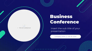 Modello PowerPoint gratuito per conferenze aziendali e tema di Presentazioni Google