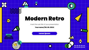 Modelo de PowerPoint grátis retrô moderno e tema do Google Slides