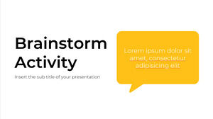 Modello PowerPoint gratuito per attività di brainstorming e tema di Presentazioni Google