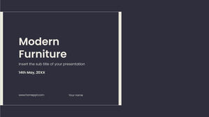 Modèle PowerPoint gratuit de meubles modernes et thème Google Slides