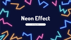 네온 효과 무료 파워포인트 템플릿 및 Google 슬라이드 테마