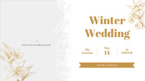 겨울 결혼식 무료 파워포인트 템플릿 및 Google 슬라이드 테마