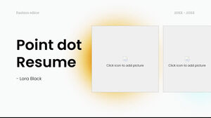 포인트 도트 이력서 무료 파워포인트 템플릿 및 Google 슬라이드 테마