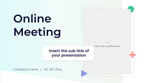 Modèle PowerPoint gratuit de réunion en ligne et thème Google Slides