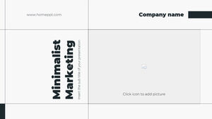 Modelo de PowerPoint gratuito de marketing minimalista e tema de slides do Google