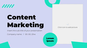 Content Marketing Free Presentation Design for Google Slides theme and PowerPoint Template