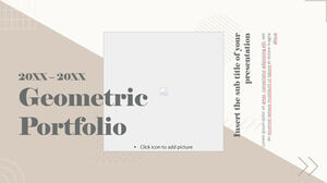 Design di presentazione del portfolio geometrico per il tema di Presentazioni Google e modello di PowerPoint