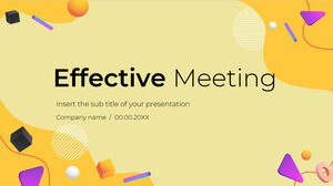 Conception de présentation gratuite de réunion efficace pour le modèle PowerPoint et le thème Google Slides