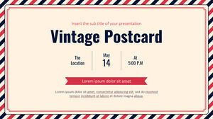 Diseño de presentación de postal gratis para plantilla de PowerPoint y tema de Google Slides